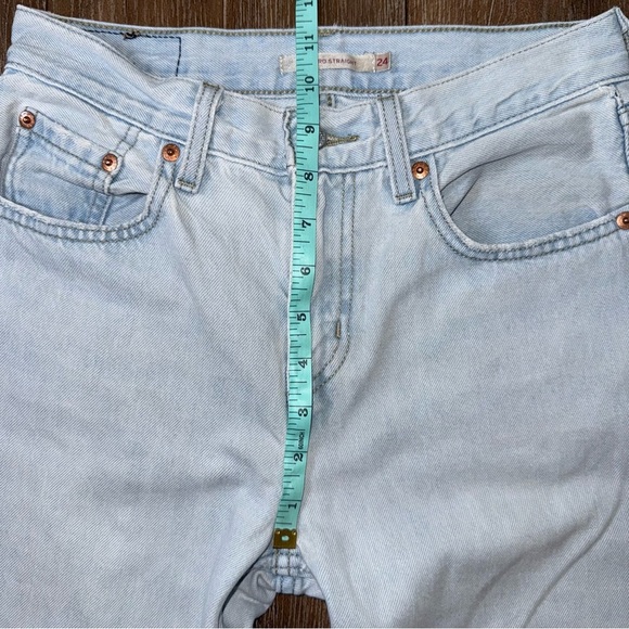 Levi's 90s Low pro Baggy straight denim jeans 24 Mid Rise vintage distressed - Picture 5 of 14